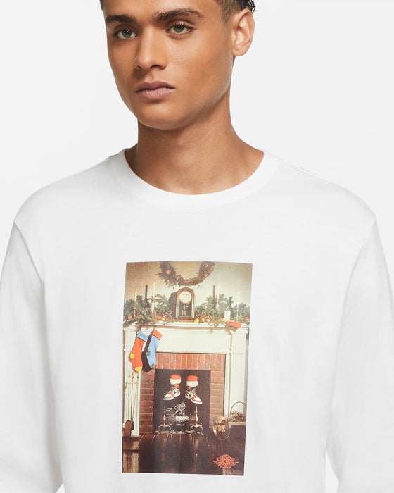 ジョーダンメンズ大人バスケットボールウェアジャンプマンチムニークルーネック長袖TシャツCV1745-100
