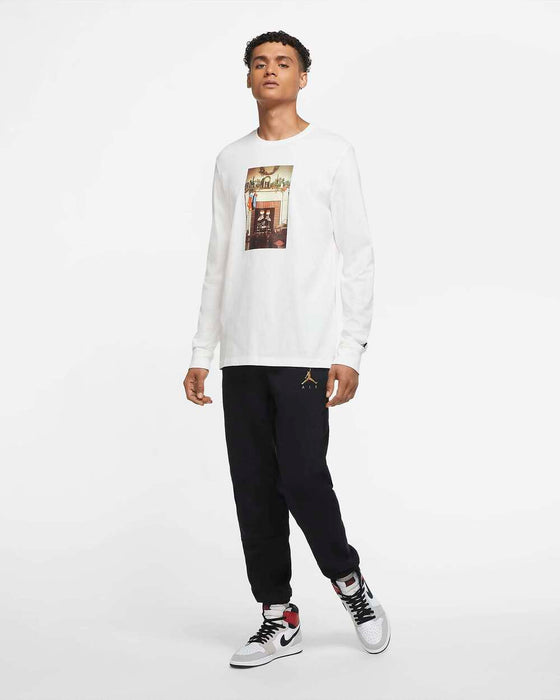 ジョーダンメンズ大人バスケットボールウェアジャンプマンチムニークルーネック長袖TシャツCV1745-100
