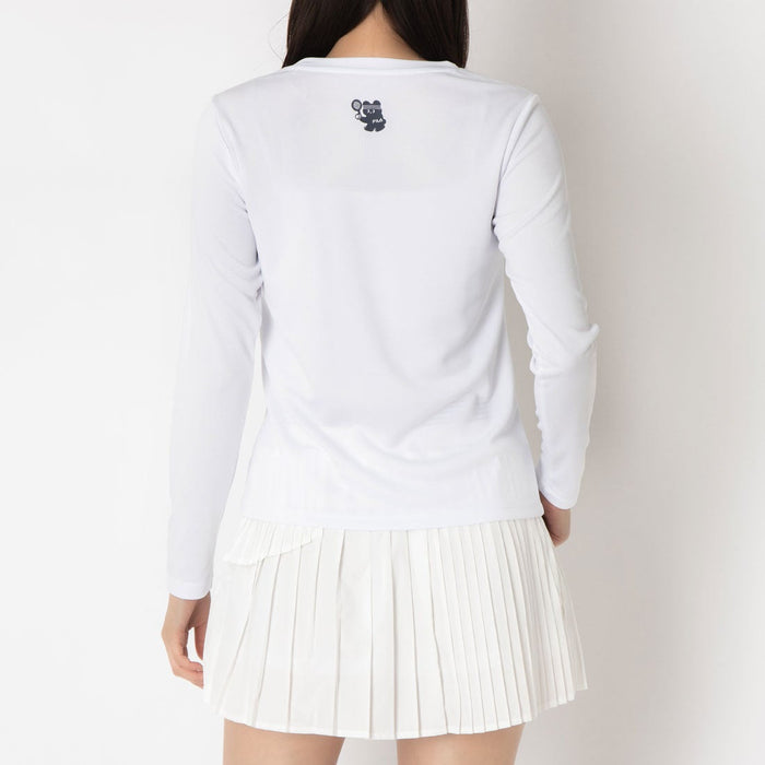 フィラFILAテニスウェア長袖Tシャツレディース大人LongSleeveGraphicT-shirtロングスリーブグラフィックティーシャツロゴストレッチCZ6FGW025