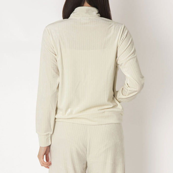 フィラFILAテニスウェアジャケットレディース大人TrackJacketトラックジャケットベロアジャカードストライプストレッチビエラベアCZ6FGW028
