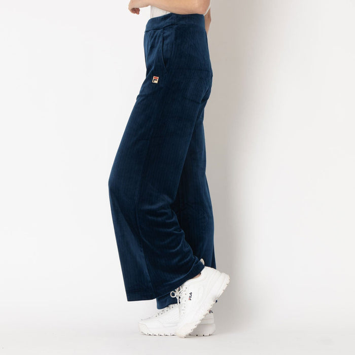 フィラFILAテニスウェアロングパンツレディース大人Wide-legPantsワイドロングパンツワイドパンツトラックパンツジャカードストライプCZ6FGW030