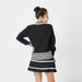 フィラFILAテニスウェアセーターレディース大人V-neckSweaterブイネックセーターVネックニット薄手12G畔編みポリエステルCZ6FGW048