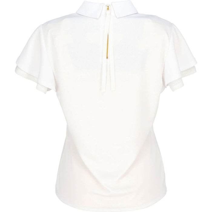 フィラFILAテニスウェアポロシャツレディース大人PoloShirtメッシュフレアティアードバックファスナードライタッチCZ6FGW050