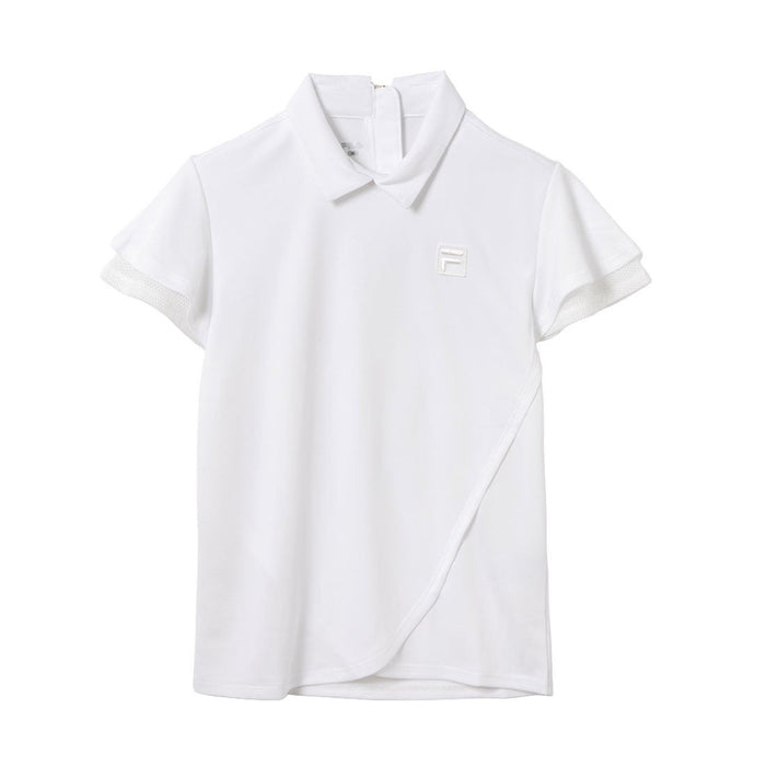 フィラFILAテニスウェアポロシャツレディース大人PoloShirtメッシュフレアティアードバックファスナードライタッチCZ6FGW050