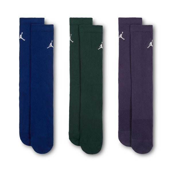 ナイキNIKEスポーツソックスジョーダンクルーソックス3PEDCUSHPOLY3足組DX9632-929