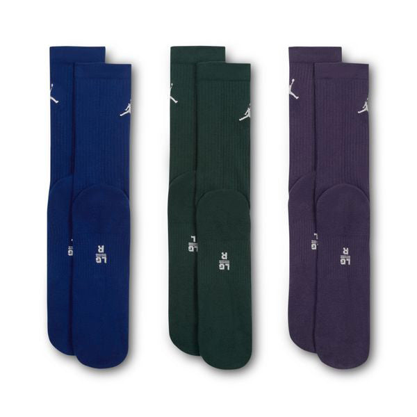 ナイキNIKEスポーツソックスジョーダンクルーソックス3PEDCUSHPOLY3足組DX9632-929