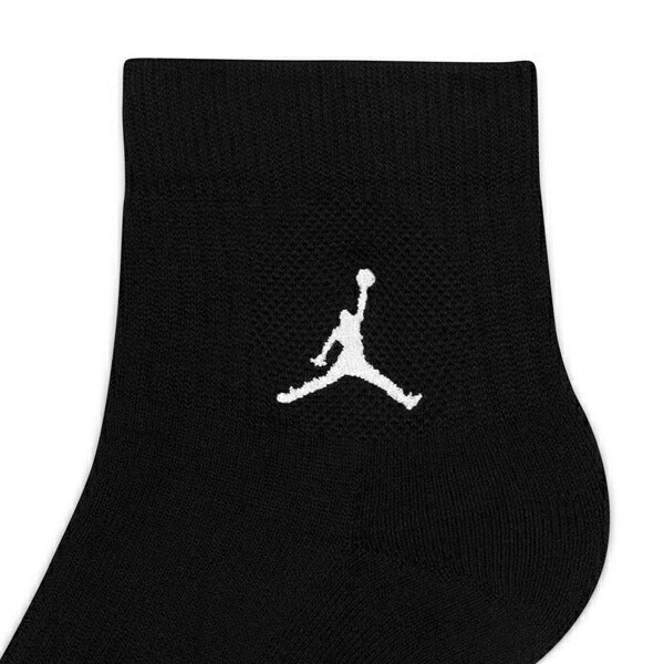 ナイキNIKEジョーダンEDCUSHPOLYバスケットボールソックス靴下アンクルソックス3足組ブラック黒DX9655-010