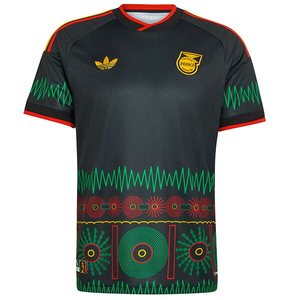 ジャマイカ代表JMA2026レプリカアウェイユニフォーム半袖E5612-KD0957サッカーブラックアディダスadidas