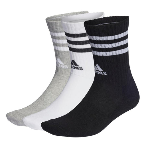 【ショップ限定エントリーでさらに+9倍】アディダスadidasスポーツソックスメンズ3ストライプ3Pクルー24FWEBB67