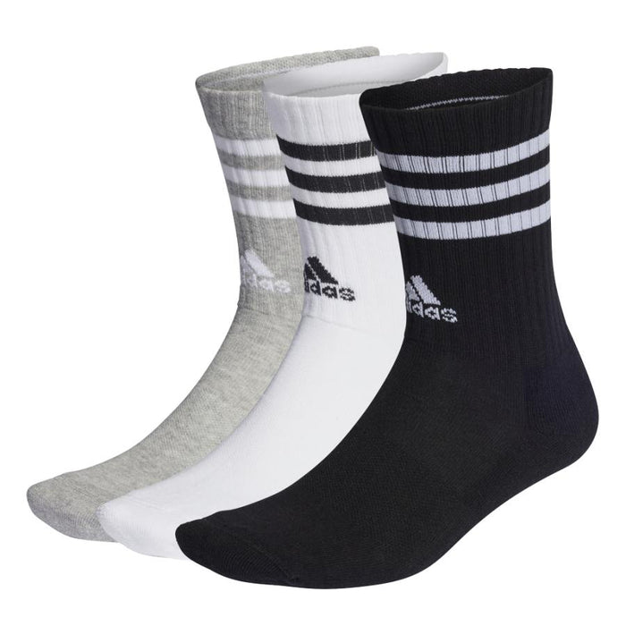 【ショップ限定エントリーでさらに+9倍】アディダスadidasスポーツソックスメンズ3ストライプ3Pクルー24FWEBB67