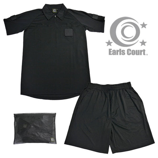 アールズコートEarlsCourtレフリーウェア上下3点セットEC-R001サッカー審判服レフェリーウェア半袖シャツプラパン収納袋