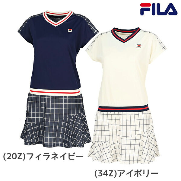 FILAフィラテニステニスウェアレディースワンピース半袖シャープ爽やかEL0035