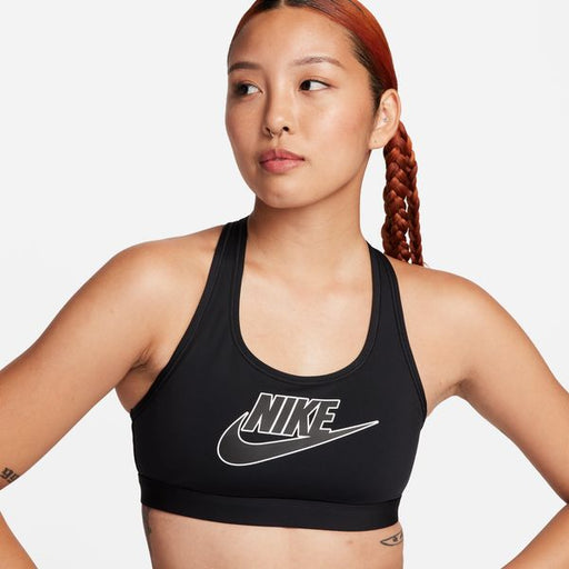 ナイキNIKEレディースインナーウエアスウッシュミディアムサポートFB4081-010ウィメンズパッディドロゴスポーツブラ