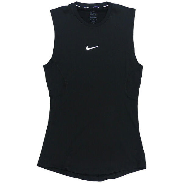 【ショップ限定エントリーでさらに+9倍】【ネコポス送料無料】ナイキNIKEナイキプロDri-FITタイトノースリーブフィットネストップFB7915-010サッカーフットサルインナーシャツ着圧ブラック