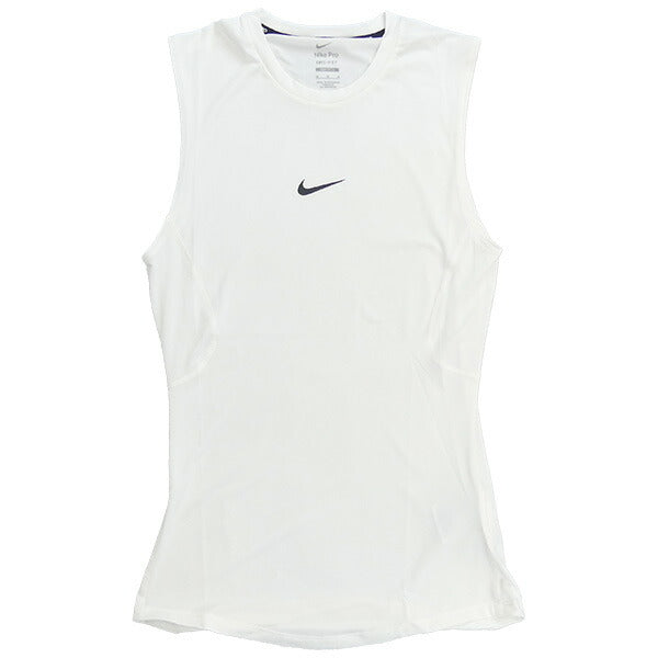 【ショップ限定エントリーでさらに+9倍】【ネコポス送料無料】ナイキNIKEナイキプロDri-FITタイトノースリーブフィットネストップFB7915-100サッカーフットサルインナーシャツ着圧ホワイト