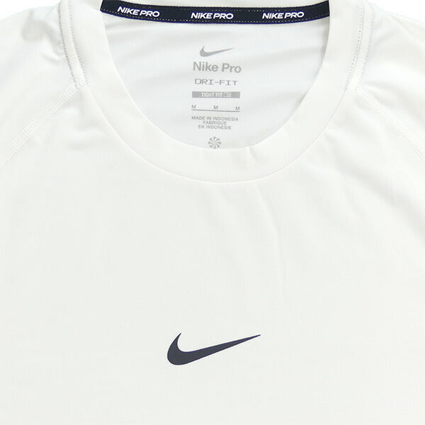 【ショップ限定エントリーでさらに+9倍】【ネコポス送料無料】ナイキNIKEナイキプロDri-FITタイトショートスリーブフィットネストップFB7933-100サッカーフットサル半袖着圧ホワイト