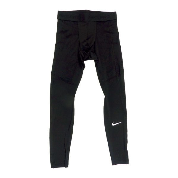 【ショップ限定エントリーでさらに+9倍】【ネコポス送料無料】ナイキNIKEプロメンズDri-FITフィットネスタイツFB7953-010サッカーフットサルロングスパッツインナータイツブラック