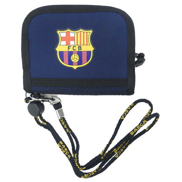 【ネコポス対応可】バルセロナオフィシャルFCBラウンドウォレットFCB-111Aサッカーサポーターグッズ財布ネイビー