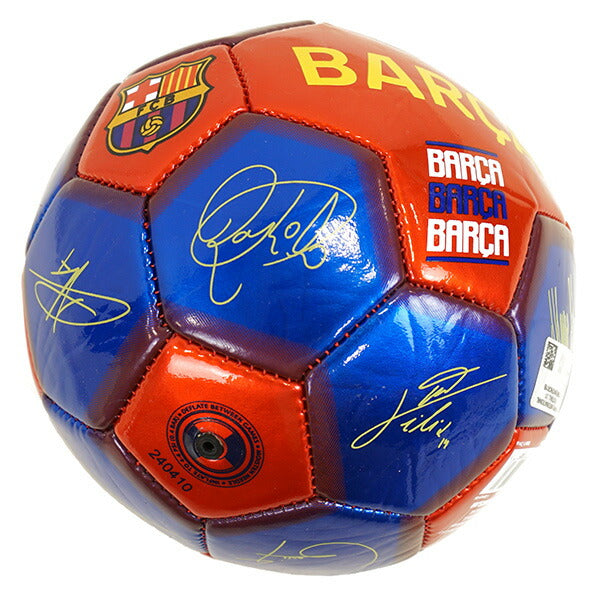 バルセロナオフィシャル1号球選手サイン入りFCB_SIG_26SKILLBALLサッカーサインボールサポーターグッズブルーレッド