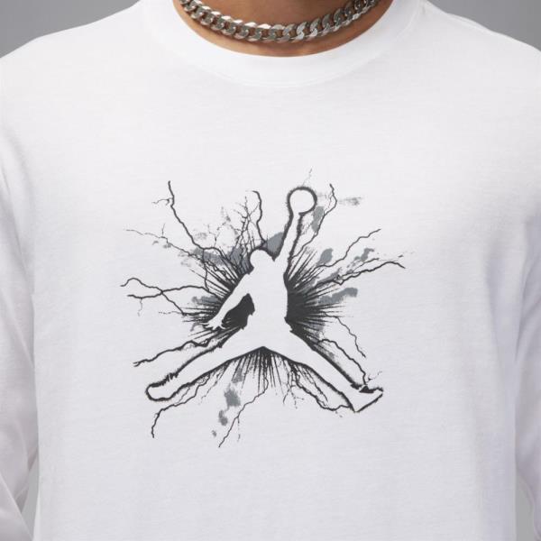 【ショップ限定エントリーでさらに+9倍】ジョーダンJORDANバスケットボールウェアTシャツロングTシャツNBA長袖FN5973-100