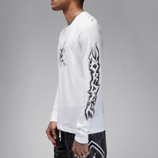 【ショップ限定エントリーでさらに+9倍】ジョーダンJORDANバスケットボールウェアTシャツロングTシャツNBA長袖FN5973-100