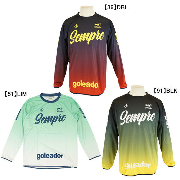 【ネコポス送料無料】ゴレアドールgoleadorグラデーションSempreプラクティスロングシャツG-2603サッカーフットサル長袖メンズジュニア