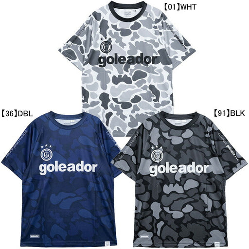 【ネコポス対応可】ゴレアドールgoleadorNovooficialcamouflageプラシャツG-2626サッカーフットサルプラクティスシャツ半袖練習着メンズ