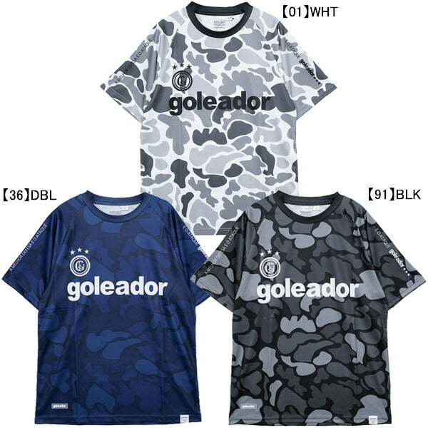 【ネコポス対応可】ゴレアドールgoleadorNovooficialcamouflageプラシャツG-2626サッカーフットサルプラクティスシャツ半袖練習着メンズ