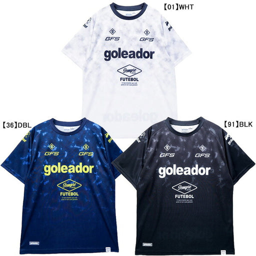 【ネコポス送料無料】ゴレアドールgoleadorジュニアフォッグ柄プラクティスシャツG-2680サッカーフットサルプラシャツ半袖練習着子供用