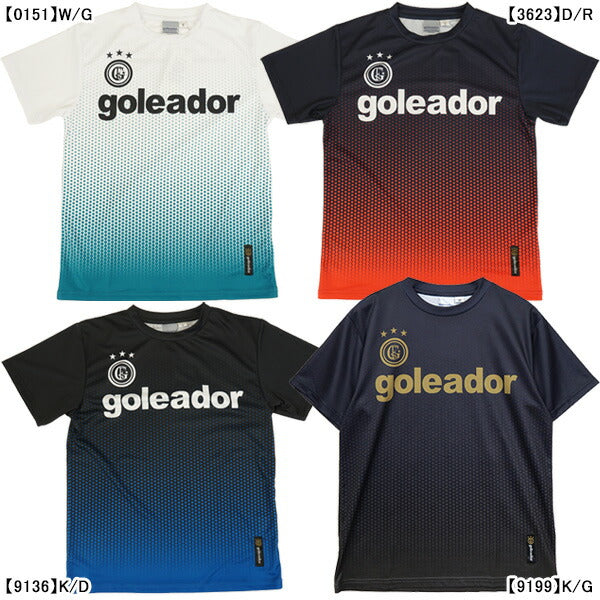 【ネコポス送料無料】ゴレアドールgoleador昇華グラデーションドットプリントプラクティスTシャツG-440-4Nサッカーフットサルプラシャツ半袖メンズ