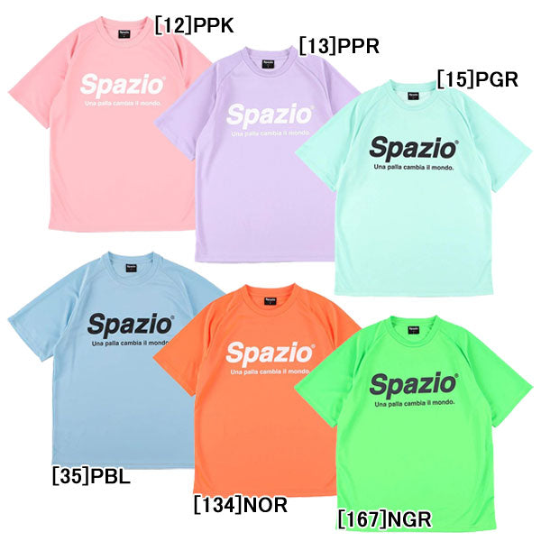 【ネコポス送料無料】スパッツィオSPAZIO全胸ロゴプラシャツGE-0781サッカーフットサルプラクティスシャツTシャツ練習着メンズ