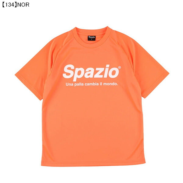 【ネコポス送料無料】スパッツィオSPAZIOジュニア全胸ロゴプラシャツGE0782-28サッカーフットサル半袖プラクティスシャツ練習着子供用110cm-160cm