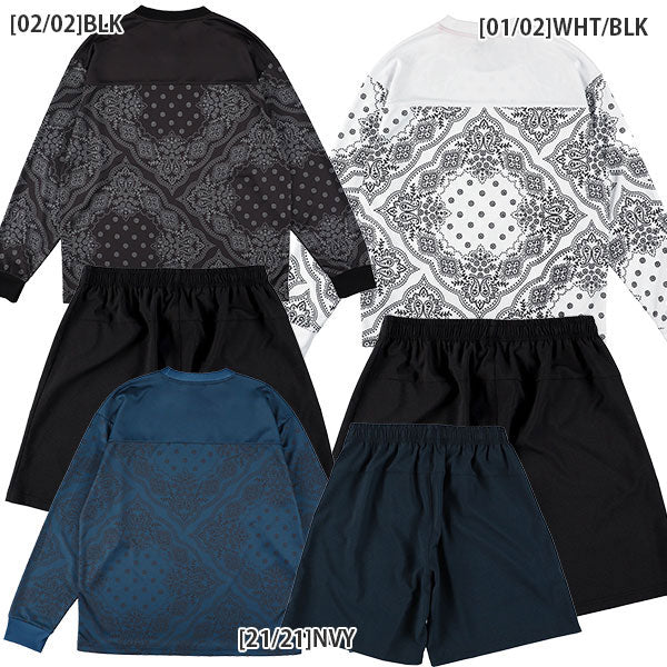 【ショップ限定エントリーでさらに+9倍】【上下セット】スパッツィオspazioJr.長袖バンダナプラシャツメッシュプラパンGE1011GE1027サッカーフットサルプラクティスセット子供用