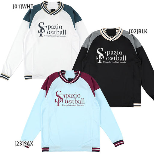 【ショップ限定エントリーでさらに+9倍】【ネコポス送料無料】スパッツィオspazioJr.ラインリブ長袖プラシャツGE1017サッカーフットサルジュニア練習着子供用