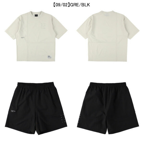 【上下セット】スパッツィオSpazio切り替えオーバーサイズTシャツプラパン上下GE1060-BT0284サッカーフットサルメンズ