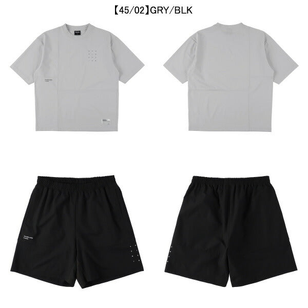 【上下セット】スパッツィオSpazio切り替えオーバーサイズTシャツプラパン上下GE1060-BT0284サッカーフットサルメンズ