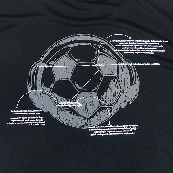 【ネコポス対応可】スパッツィオSpazioバックボールオーバーサイズプラTシャツGE1142サッカーフットサル半袖プラクティスシャツメンズ