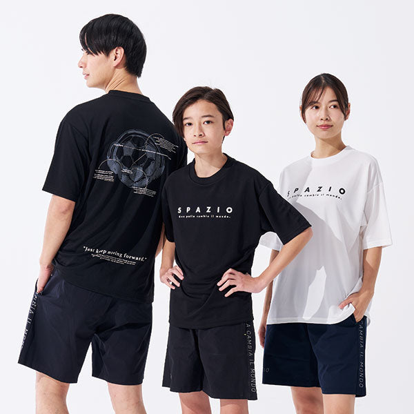 【ネコポス対応可】スパッツィオSpazioバックボールオーバーサイズプラTシャツGE1142サッカーフットサル半袖プラクティスシャツメンズ