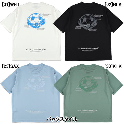 【ネコポス対応可】スパッツィオSpazioバックボールオーバーサイズプラTシャツGE1142サッカーフットサル半袖プラクティスシャツメンズ