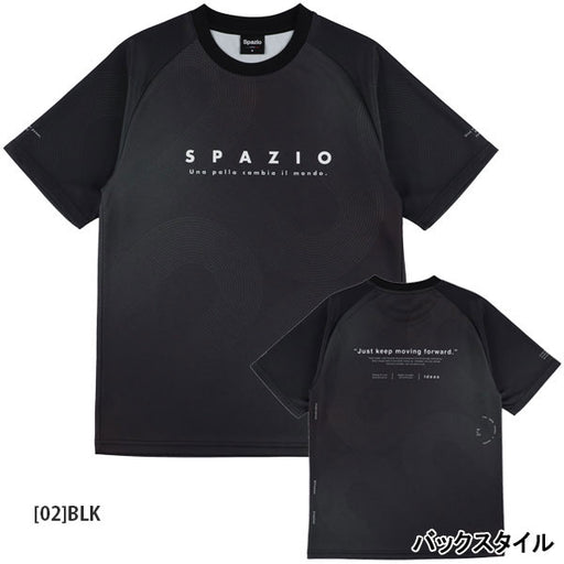 【ネコポス対応可】スパッツィオSpazioトラックラインプラシャツGE1144サッカーフットサル半袖プラクティスシャツメンズ