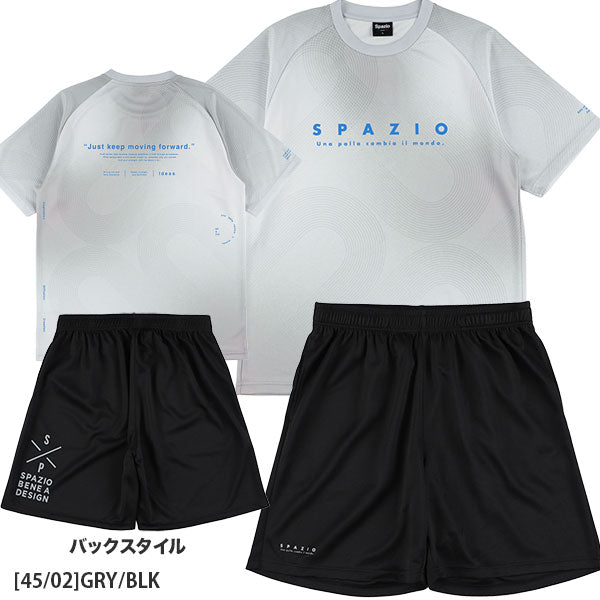 【上下セット】スパッツィオSpazioトラックラインプラシャツプラパンGE1144/GE1161サッカーフットサルプラクティスセットメンズ