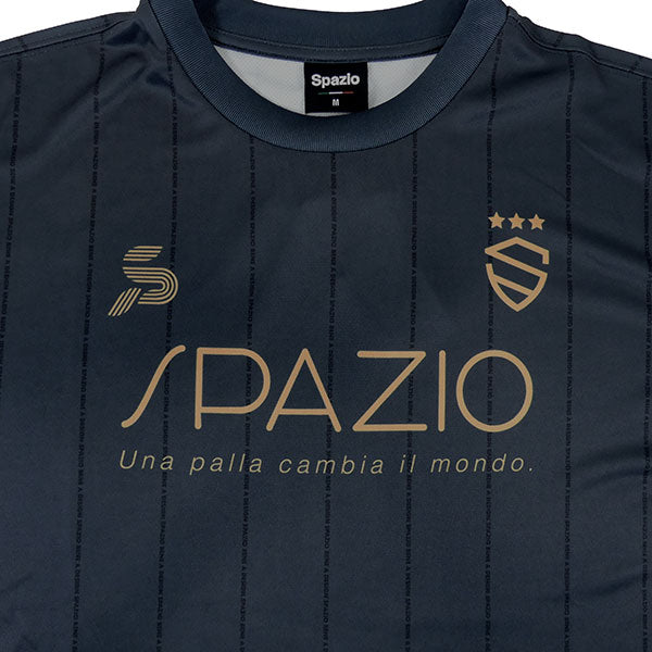 【ネコポス対応可】スパッツィオSpazioストライプオーバーサイズプラTシャツGE1145サッカーフットサル半袖プラクティスシャツメンズ