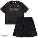 【上下セット】スパッツィオSpazioストライプオーバーサイズプラTシャツプラパンGE1145/GE1161サッカーフットサルプラクティスセットメンズ