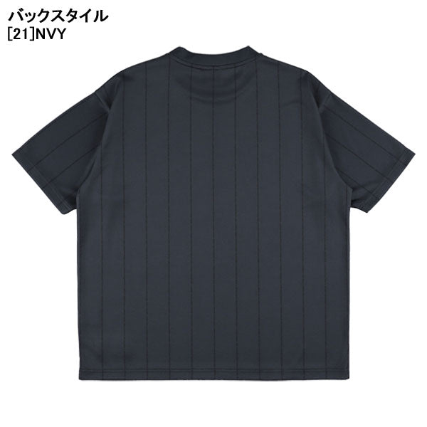 【ネコポス対応可】スパッツィオSpazioストライプオーバーサイズプラTシャツGE1145サッカーフットサル半袖プラクティスシャツメンズ