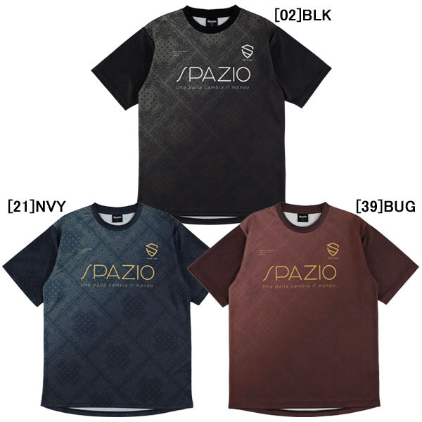 【ネコポス対応可】スパッツィオSpazioペイズリーグラデプラシャツGE1147サッカーフットサル半袖プラクティスシャツメンズ