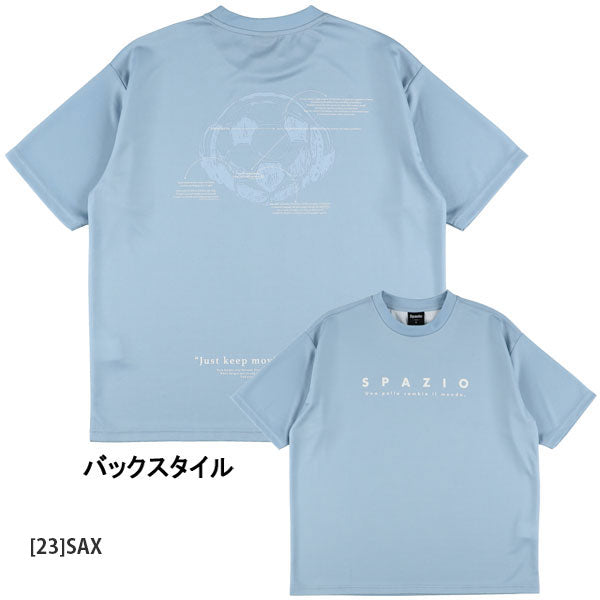 【ネコポス対応可】スパッツィオSpazioジュニアバックボールオーバーサイズプラTシャツGE1149サッカーフットサル半袖プラクティスシャツ子供用