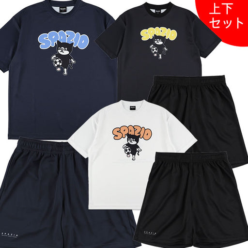 【上下セット】スパッツィオSpazioPIPPOリフティングオーバーサイズプラTシャツプラパンGE1171/GE1161サッカーフットサルプラクティスセットメンズ