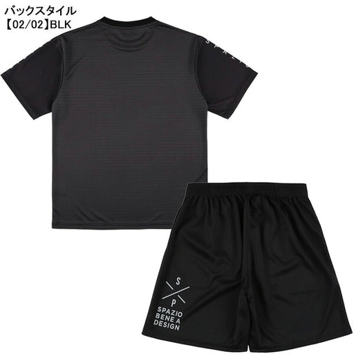 【上下セット】スパッツィオSpazioジュニアJr.ヘアラインユニフォームプラシャツプラパン上下GE1179-GE1162サッカーフットサル練習着子供用