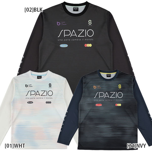 【ネコポス対応可】スパッツィオSpazioジュニアJr.ヘアラインユニフォームロンプラGE1183サッカーフットサルプラクティスシャツ長袖子供用