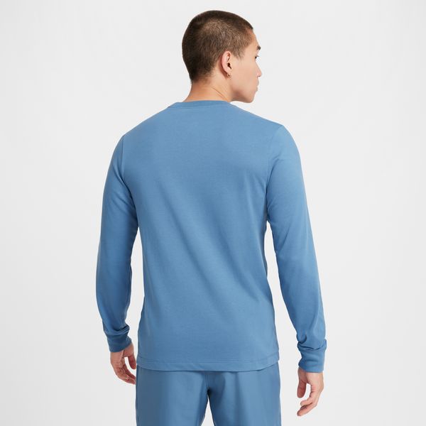 【ネコポス送料無料】ナイキNIKEメンズランニングロングTシャツ長袖DFスウッシュメンポリ24HOHF6133-429スポーツウェアブルー